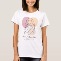 Minimalistische moderne Linienkunst Mama und Baby