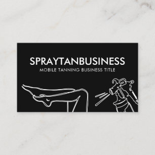 Minimalistische moderne Linienmalerei Tan-Spray Visitenkarte