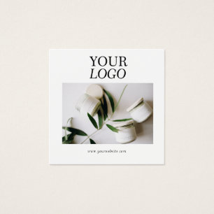 Minimalistische moderne Logo-Candle-Care-Foto-Kart