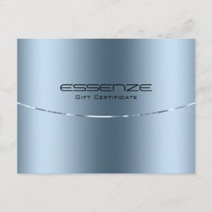 Minimalistische moderne Metallic Blue Texture Postkarte