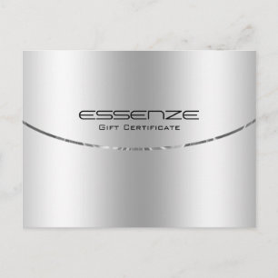 Minimalistische moderne Metallische Silberstruktur Postkarte