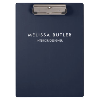 Minimalistische moderne Navy Blue Clipboard Klemmbrett