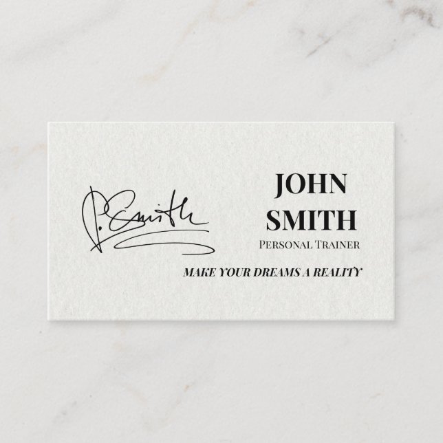 Minimalistische moderne Personal Trainer Business  Visitenkarte (Vorderseite)