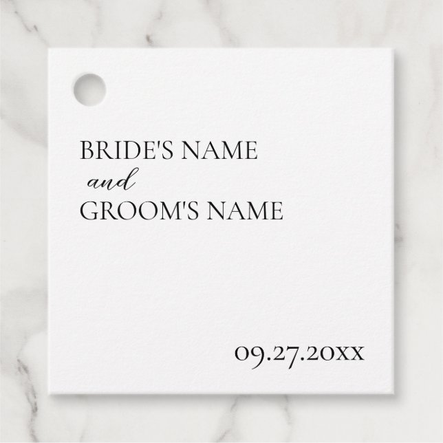 Minimalistische moderne Platzkarte für einfache Ho Geschenkanhänger (Vorderseite)