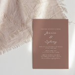 Minimalistische moderne Rose Mauve Script Wedding Einladung<br><div class="desc">Minimalistische moderne Rose Mauve Script Einladung Hochzeit</div>
