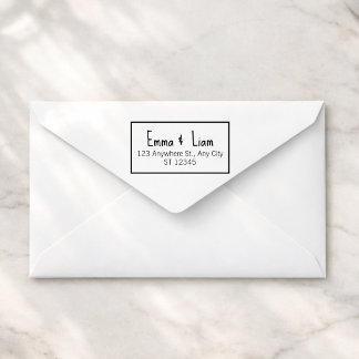 Minimalistische moderne Rücksendeadress-Stempel Gummistempel