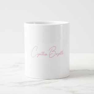 Minimalistische moderne Schlichte Kalligraphie Jumbo-Tasse