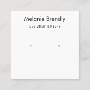 Minimalistische moderne Schmuck Ohrhänger Display  Quadratische Visitenkarte