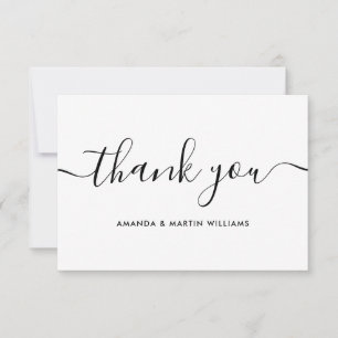 Minimalistische moderne Schrift Dankeschön-Karte Dankeskarte