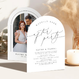 Minimalistische moderne Schrift Happily Ever After Einladung