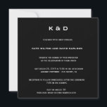 Minimalistische moderne Schwarz-Weiß-Hochzeit Einladung<br><div class="desc">Damit Sie personalisieren/anpassen.</div>