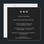 Minimalistische moderne Schwarz-Weiß-Hochzeit Einladung<br><div class="desc">Damit Sie personalisieren/anpassen.</div>