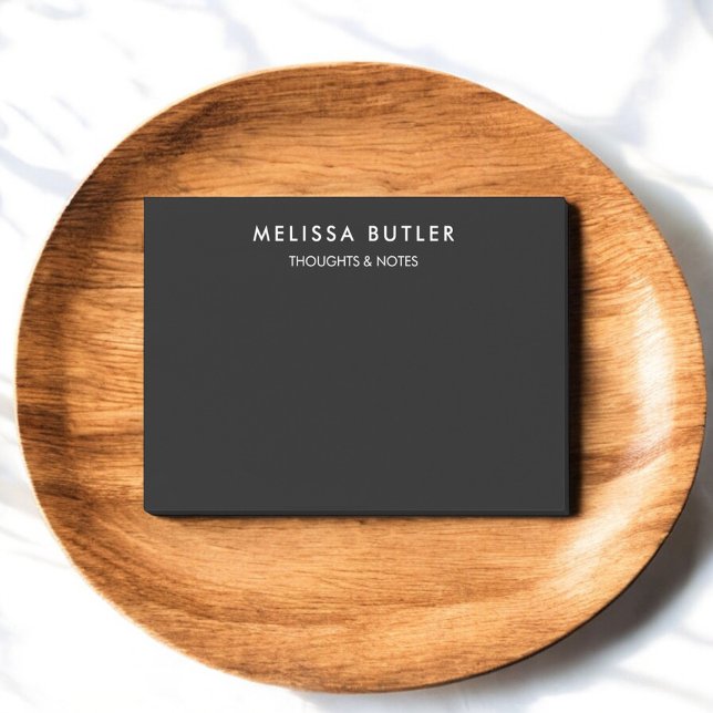 Minimalistische moderne schwarze Post-it-Notizen Post-it Klebezettel (Von Creator hochgeladen)