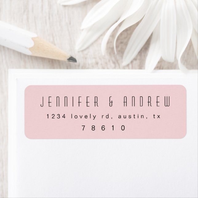 Minimalistische moderne Script Blush Pink Rücksend (Insitu)