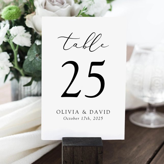 Minimalistische moderne Tischnummer (Von Creator hochgeladen)