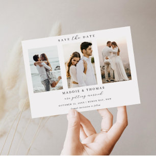 Minimalistische moderne Tor-Foto Save-the-Date-Ein Einladung