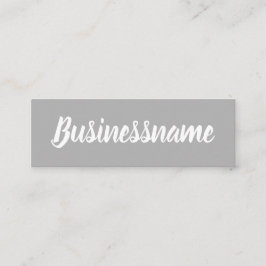 Minimalistische moderne, trendige Graukarte Mini Visitenkarte