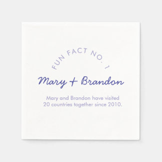 Minimalistische moderne Typografie Fun Fact Hochze Serviette
