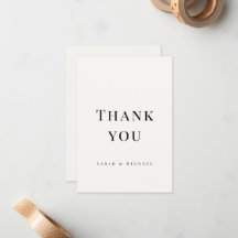 Minimalistische moderne Typografie Hochzeit Danke