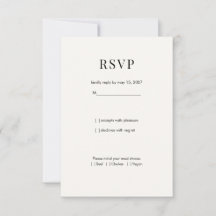 Minimalistische moderne Typografie Hochzeit-RSVP-K