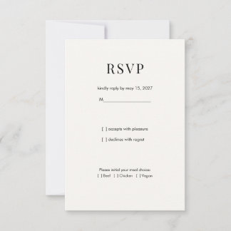 Minimalistische moderne Typografie Hochzeit-RSVP-K RSVP Karte
