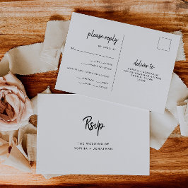 Minimalistische moderne UAWG für Hochzeitsfeiern Postkarte