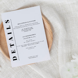 Minimalistische, moderne und einfache Details Begleitkarte