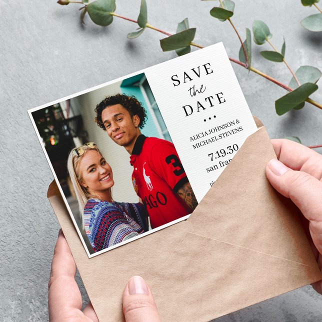 Minimalistische, moderne und elegante Foto Hochzei Save The Date (Von Creator hochgeladen)