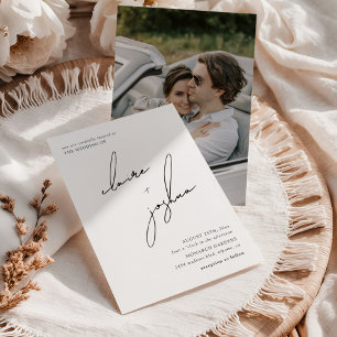 Minimalistische moderne und whimsical Schrift Einladung