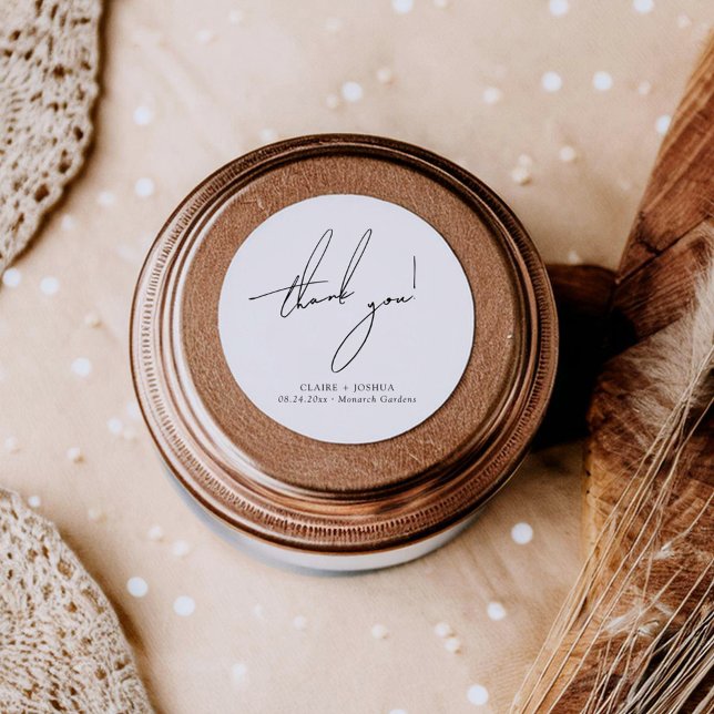 Minimalistische moderne und whimsistische Schrift Runder Aufkleber (Von Creator hochgeladen)