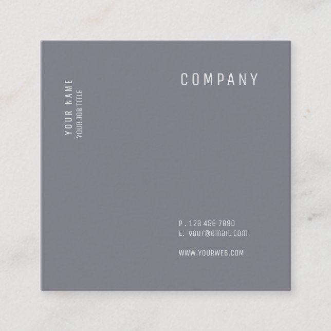 Minimalistische moderne vielseitige quadratische visitenkarte (Vorderseite)
