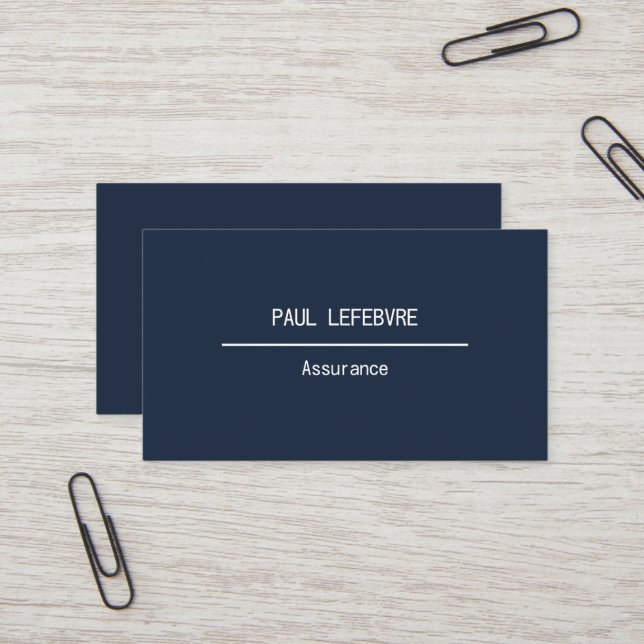 Minimalistische, moderne Visitenkarte (Vorderseite/Rückseite Beispiel)