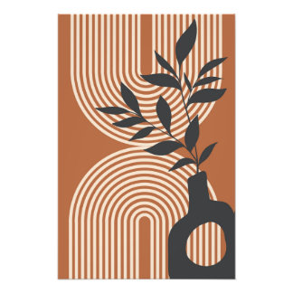 Minimalistische moderne Wandkunst im boho-Stil Fotodruck