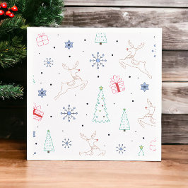 Minimalistische, moderne Weihnachtsfarben Serviette