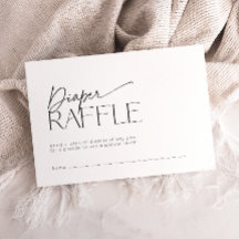 Minimalistische moderne Windel-Raffle-Ticket-Baby-