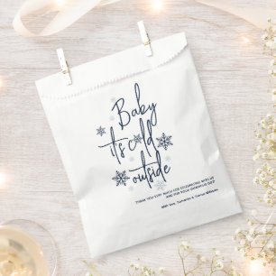 Minimalistische, moderne Winter Baby Boy Dusche Geschenktütchen
