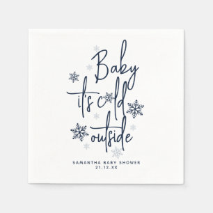 Minimalistische, moderne Winter Baby Boy Dusche Serviette
