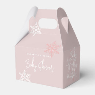 Minimalistische, moderne Winter Baby Dusche Geschenkschachtel