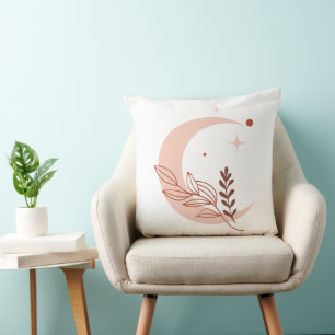 Minimalistische Mond- und Sternen-Wurfkissen Kissen