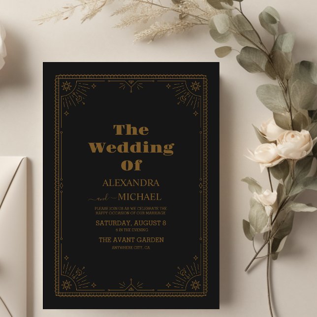 Minimalistische Mondhochzeit Einladung (Von Creator hochgeladen)