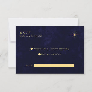Minimalistische Mondnachtsfeier RSVP Karte