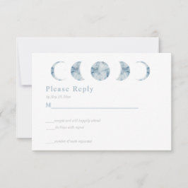 Minimalistische Mondphasen Celestial RSVP Card