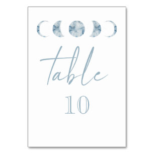 Minimalistische Mondphasen Celestial Tischnummer
