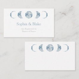 Minimalistische Mondphasen - Celestial Wedding Reg Begleitkarte