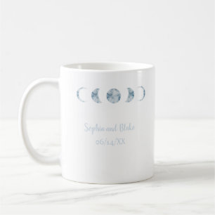 Minimalistische Mondphasen Celestie Hochzeit Kaffeetasse