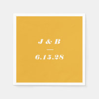 Minimalistische Mongram Summer Yellow Wedding Cust