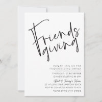 Minimalistische monochrome Freundinnen - Einladung