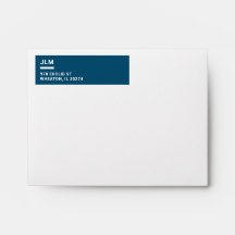 Minimalistische Monogram Bold Navy Blue Typografie