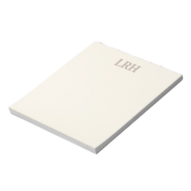 Minimalistische Monogram Bridesmaid Notepad Notizblock (Rotiert)