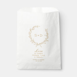 Minimalistische Monogram Fevor Beutel Liebe ist sü Geschenktütchen